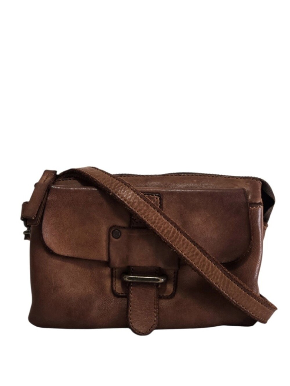 Harbour 2nd Luna Cognac Brown Leather Crossbody Bag - EUC